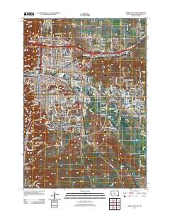 Rapid City East 2012 topographic map thumbnail