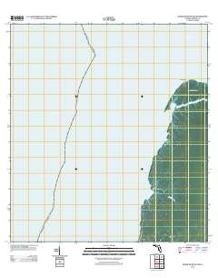 Shark River Island 2012 topographic map thumbnail