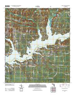 Lake Talquin 2012 topographic map thumbnail