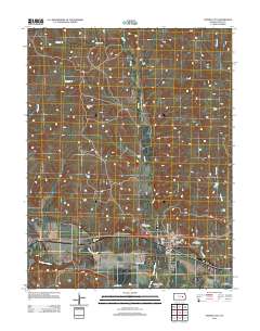 Strong City 2012 topographic map thumbnail