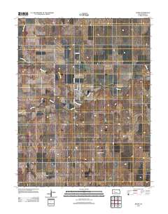 Bazine 2012 topographic map thumbnail