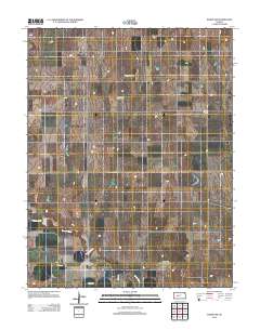 Bazine SW 2012 topographic map thumbnail