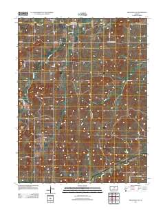 Brookville SW 2012 topographic map thumbnail
