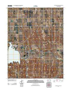 Cedar Bluff Dam 2012 topographic map thumbnail