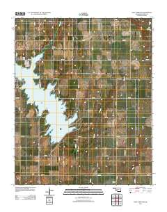Fort Cobb Dam 2012 topographic map thumbnail
