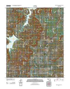 Okmulgee Lake 2012 topographic map thumbnail
