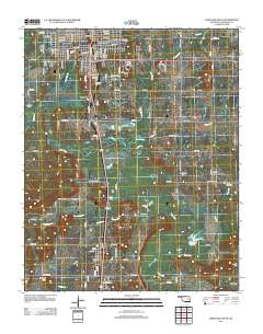 Okmulgee South 2012 topographic map thumbnail