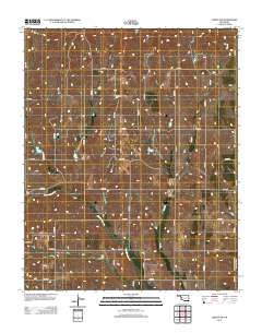 Leedey SW 2012 topographic map thumbnail