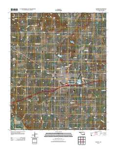 Okemah 2012 topographic map thumbnail