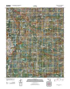 Poteau East 2012 topographic map thumbnail