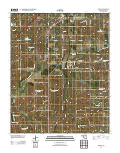 Ninnekah 2012 topographic map thumbnail
