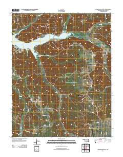 Lake Eucha East 2012 topographic map thumbnail