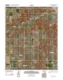 Mangum South 2012 topographic map thumbnail