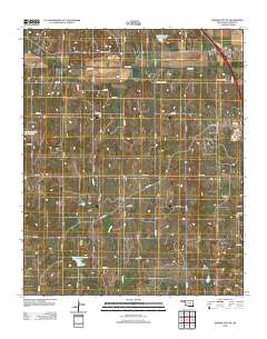 Elmore City NE 2012 topographic map thumbnail