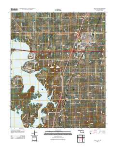 Checotah 2012 topographic map thumbnail