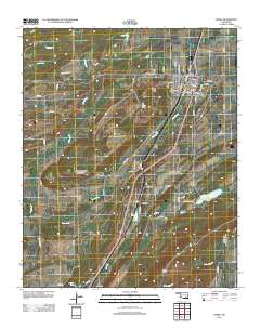 Kiowa 2012 topographic map thumbnail