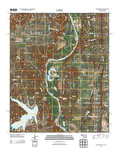 Thackerville 2012 topographic map thumbnail