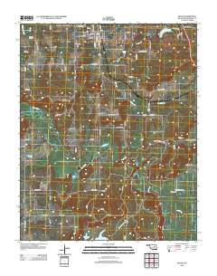 Beggs 2012 topographic map thumbnail