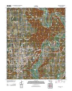 Tahlequah 2012 topographic map thumbnail