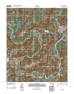 Weleetka 2012 topographic map thumbnail