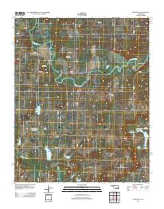 Okemah SE 2012 topographic map thumbnail