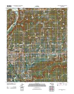 Fort Gibson Dam 2012 topographic map thumbnail