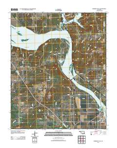 Webbers Falls 2012 topographic map thumbnail