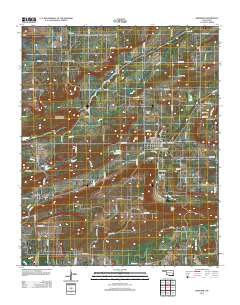 Bokoshe 2012 topographic map thumbnail