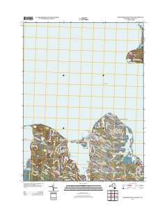 Gardiners Island West 2013 topographic map thumbnail