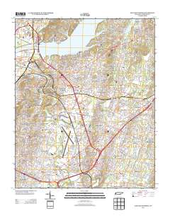 East Chattanooga 2013 topographic map thumbnail