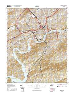 Knoxville 2014 topographic map thumbnail