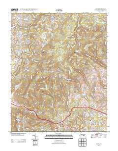Ozone 2013 topographic map thumbnail