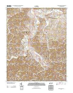 Pigeon Forge 2013 topographic map thumbnail
