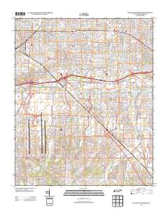 Southeast Memphis 2013 topographic map thumbnail