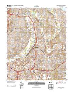 Nashville East 2013 topographic map thumbnail