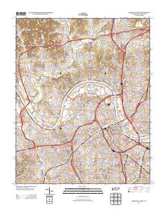 Nashville West 2013 topographic map thumbnail