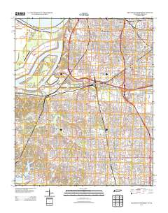 Southwest Memphis 2013 topographic map thumbnail