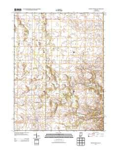 Burnettsville 2013 topographic map thumbnail
