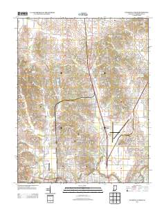 Evansville North 2013 topographic map thumbnail