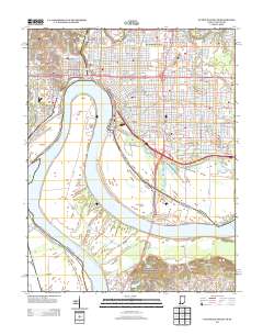 Evansville South 2013 topographic map thumbnail