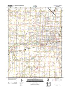 Muncie West 2013 topographic map thumbnail