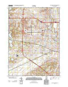 South Bend West 2013 topographic map thumbnail