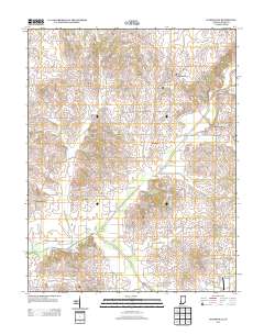 Wadesville 2013 topographic map thumbnail