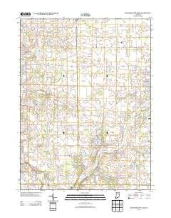 Hartford City West 2013 topographic map thumbnail