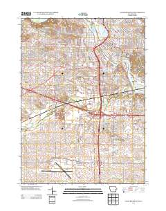 Cedar Rapids South 2013 topographic map thumbnail