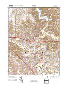 Iowa City West 2013 topographic map thumbnail