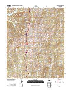 Asheboro 2013 topographic map thumbnail