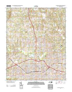 Gastonia North 2013 topographic map thumbnail