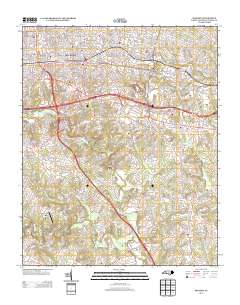 Hickory 2013 topographic map thumbnail
