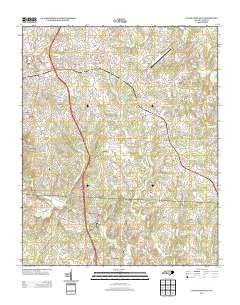 Lincolnton East 2013 topographic map thumbnail
